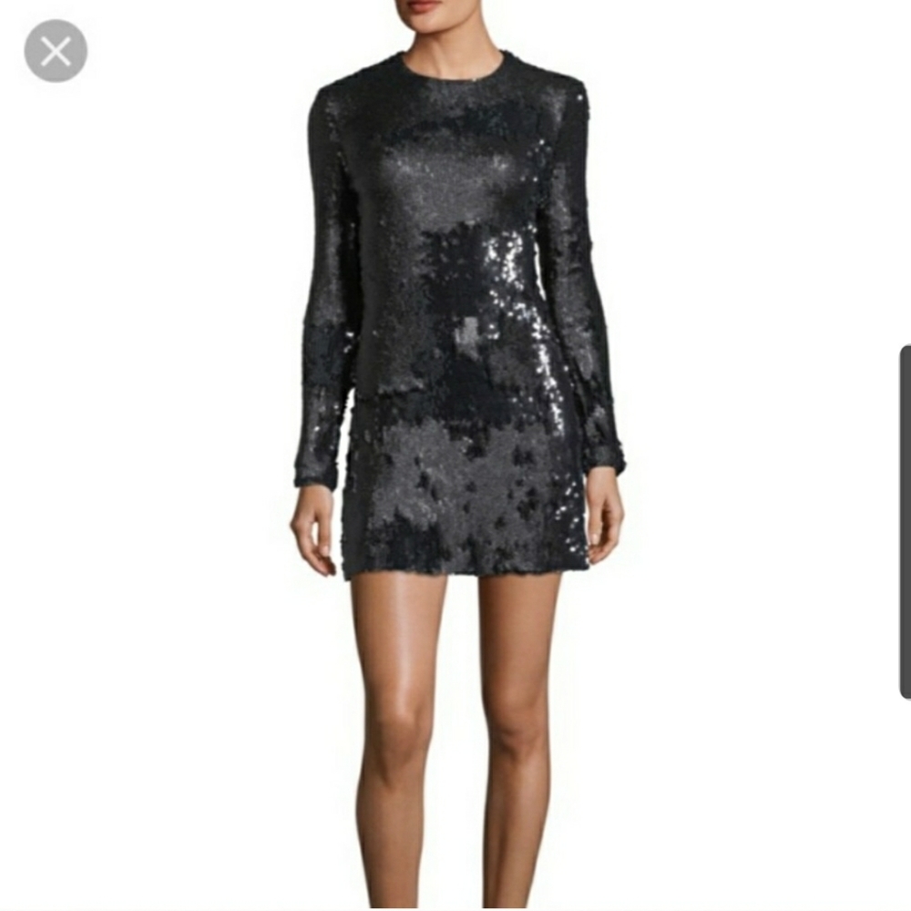Elizabeth and James Black Sequin Dress